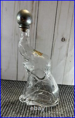 Fenton Glass Elephant Figural Liquor Whiskey Bottle Decanter 1930's Rare Vintage