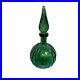 Genie-Bottle-Decanter-Vintage-Glass-MCM-Ribbed-Flame-Stopper-Onion-Shape-Green-01-ogu