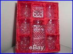 Genuine Vintage Bohemia Lead Crystal Whisky Set 7 pcs