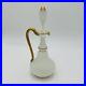 Glass-Decanter-Pitcher-Opaline-White-And-Gold-Trimmed-Vintage-Delicate-Stopper-01-ejb