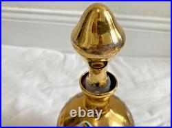 Glass Decanter Set Spirit/Liqueur Vintage Murano Gold & Cobalt Blue Venetian