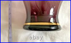 Glass Decanter Set Spirit/Liqueur Vintage Murano Gold & Cobalt Blue Venetian