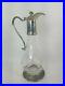 Glass-Sterling-Silver-95-stamped-Vintage-Decanter-handle-foot-wine-water-Italy-01-te