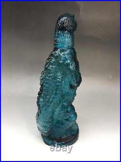 Godzilla Limited Decanter Vintage Blue Glass Bottle TOHO UNICON JAPAN 1980s