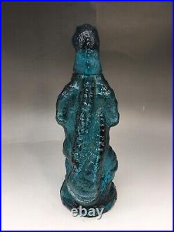 Godzilla Limited Decanter Vintage Blue Glass Bottle TOHO UNICON JAPAN 1980s