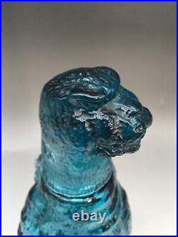 Godzilla Limited Decanter Vintage Blue Glass Bottle TOHO UNICON JAPAN 1980s