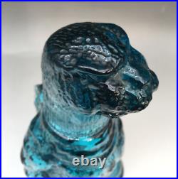 Godzilla Limited Decanter Vintage Blue Glass Bottle TOHO UNICON JAPAN 1980s