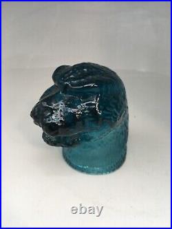 Godzilla Limited Decanter Vintage Blue Glass Bottle TOHO UNICON JAPAN 1980s