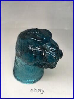 Godzilla Limited Decanter Vintage Blue Glass Bottle TOHO UNICON JAPAN 1980s