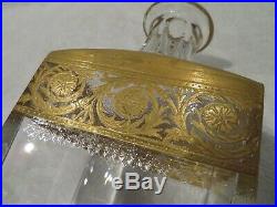 Gorgeous Vintage French crystal Thistle Saint Louis square decanter