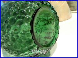 Green 22 Vtg Empoli Italian Glass Decanter / Genie Bottle