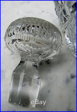 HAWKES Cut Crystal Whiskey Bourbon Jug Decanter with Handle Stopper Signed & No. 10