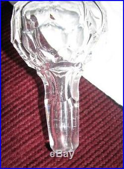 HOFBAUER RED BYRDES clear Crystal CARAFE Whiskey Decanter with Stopper vintage
