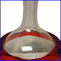 HTF Vintage Blenko Handmade Glass Gump Decanter in Tangerine Signed Myers Design