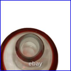 HTF Vintage Blenko Handmade Glass Gump Decanter in Tangerine Signed Myers Design