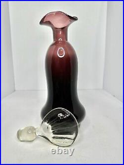 HTF Vintage MCM Bischoff Amethyst Shell Decanter Withstopper Incredible