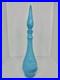 HTF-Vintage-MCM-Empoli-Glass-Blue-Milk-Glass-Decanter-18-75-Withstopper-Stunning-01-wwa