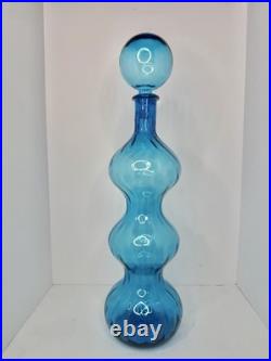 HTF Vintage MCM Empoli Triple Bubble Optic Decanter 23 Withoptic Stopper