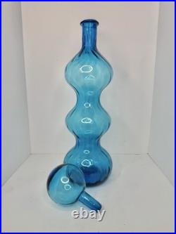 HTF Vintage MCM Empoli Triple Bubble Optic Decanter 23 Withoptic Stopper