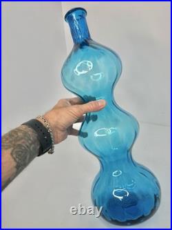 HTF Vintage MCM Empoli Triple Bubble Optic Decanter 23 Withoptic Stopper