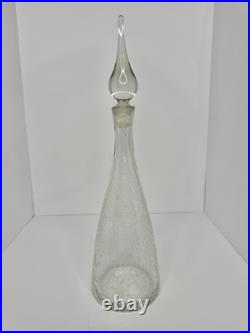 HTF Vintage MCM Pilgrim Glass Decanter In Crystal 17 Withstopper Stunning