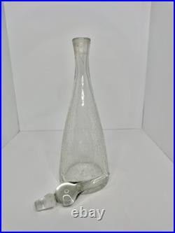 HTF Vintage MCM Pilgrim Glass Decanter In Crystal 17 Withstopper Stunning