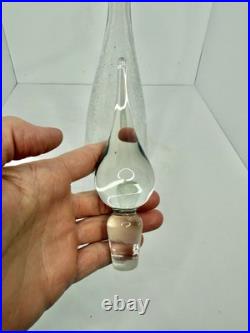 HTF Vintage MCM Pilgrim Glass Decanter In Crystal 17 Withstopper Stunning