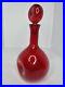 HTF-Vintage-MCM-Viking-glass-Ruby-Red-Pinched-Decanter-Withstopper-Mint-01-kbpq