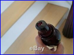 HUGE VTG/MCM FLUTED Purple/Amethyst Glass Genie Bottle/Decanter Empoli/ITALIAN