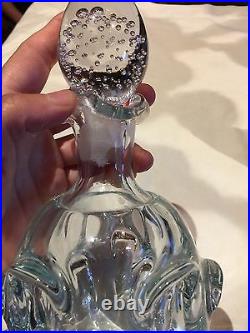 Hand Blown Large Vintage Glass Bottle Decanter