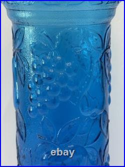 ITALY VTG NICE 20 Mid Century BLUE GLASS DECANTER BOTTLE EMPOLI MCM