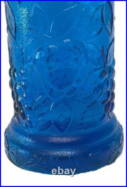 ITALY VTG NICE 20 Mid Century BLUE GLASS DECANTER BOTTLE EMPOLI MCM