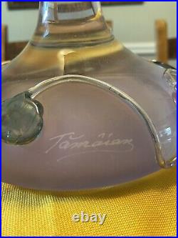 Ion tamaian art glass Signed Vintage Large Decanter