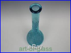 Italian/Empoli blue decorative glass decanter/genie bottle vintage retro 1960s