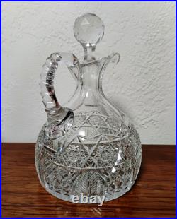 J. Hoare & Co Corning Antique Abp American Brilliant Period Cut Glass Decanter