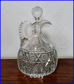 J. Hoare & Co Corning Antique Abp American Brilliant Period Cut Glass Decanter