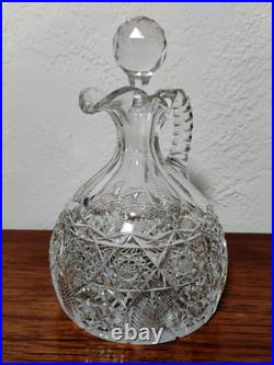J. Hoare & Co Corning Antique Abp American Brilliant Period Cut Glass Decanter