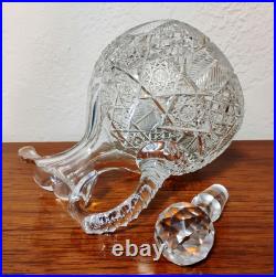 J. Hoare & Co Corning Antique Abp American Brilliant Period Cut Glass Decanter