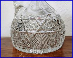 J. Hoare & Co Corning Antique Abp American Brilliant Period Cut Glass Decanter