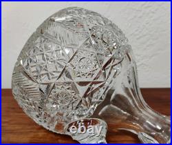 J. Hoare & Co Corning Antique Abp American Brilliant Period Cut Glass Decanter