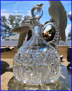 J. Hoare & Co Corning Antique Abp American Brilliant Period Cut Glass Decanter