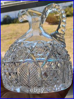 J. Hoare & Co Corning Antique Abp American Brilliant Period Cut Glass Decanter