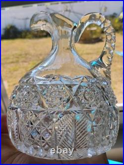 J. Hoare & Co Corning Antique Abp American Brilliant Period Cut Glass Decanter