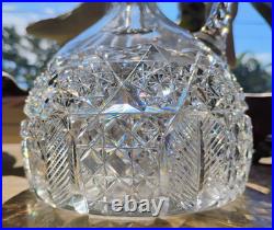 J. Hoare & Co Corning Antique Abp American Brilliant Period Cut Glass Decanter