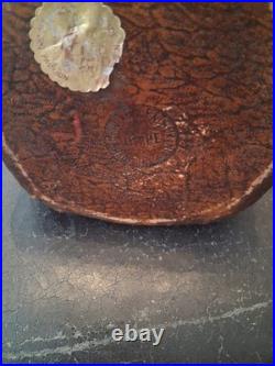 Jeype vintage Spanish glass decanter wrapped in embossed, tooled leather Bottle