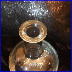 Kosta Signed Antique Vintage Decanter Crystal Orb Bulbous Circle Bubble Round