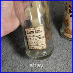 LOT (5) Vintage Cabin Still Sportsman's Collection glass whiskey decanters 60's