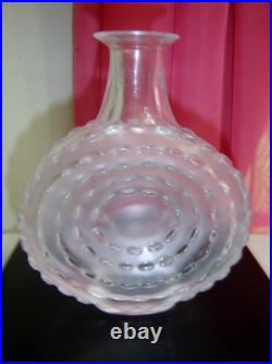 Lalique France Vintage Parme Glass Decanter Signed