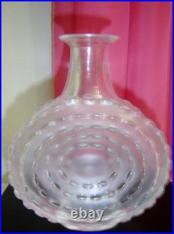 Lalique France Vintage Parme Glass Decanter Signed