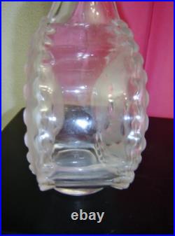 Lalique France Vintage Parme Glass Decanter Signed